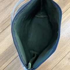 【ハンドメイド】帆布ショルダーバッグ カーキ色【新品未使用】 の画像