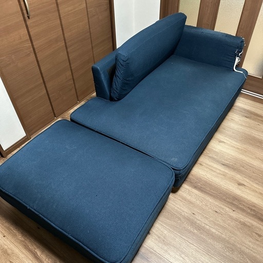 ️傷ありだからお得！青ソファセット