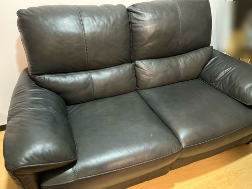 2人掛けソファ(牛革,ブラック) ソファー 黒 2人用 本革」の人気商品