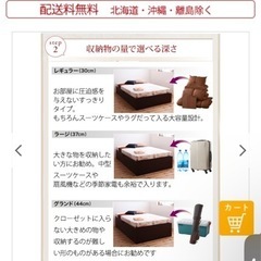 跳ね上げ式セミダブルベッドの画像