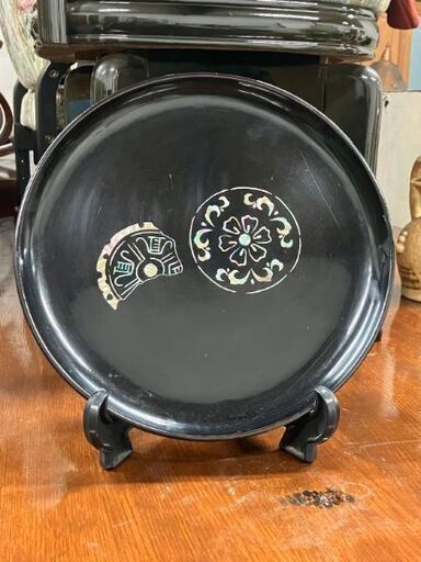 漆器 螺鈿 象嵌 唐花