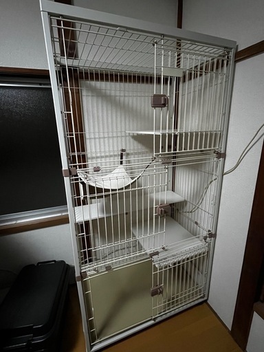 デザイナーズ猫ケージ 　ieneko ３段　ホワイト