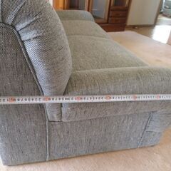 布製3人掛けソファです。の画像