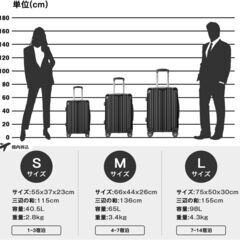 [VARNIC] スーツケース　M サイズ(65L), 黒の画像