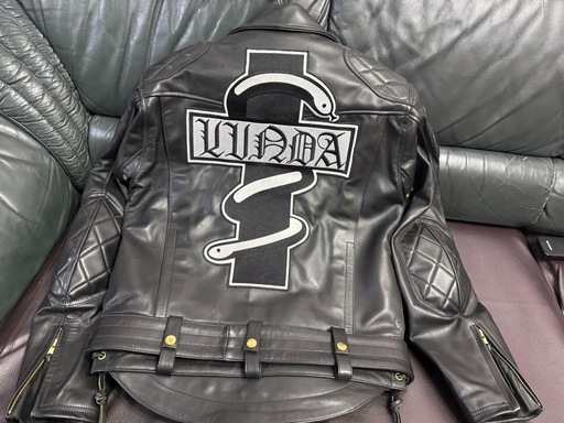 KADOYA 新品未使用 荒くれナイト ライダース 輪蛇 パテッド ダブル