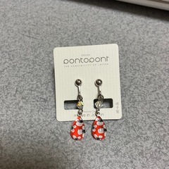ガラスプチドロップイヤリング　新品未使用品　の画像