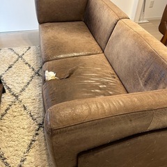 unico レザー　ソファの画像