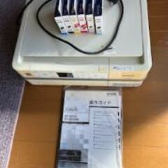 EPSONプリンターと6色インクカートリッジ