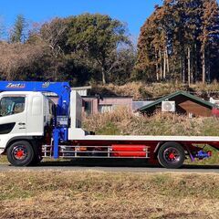 【J-0033】日野レンジャー FE7JLA 増トン ローダー セルフローダー H23年式 6700kg 4段フックイン タダノ 2.93t ウインチ付 車検付の画像