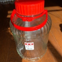 梅酒、ラッキョウ付け用8L瓶　赤キャップの画像