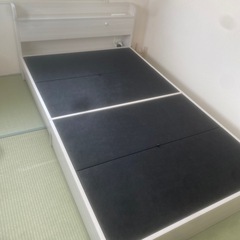 モダンデコ セミダブル 収納付きベッド 