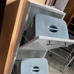 分別ゴミ箱　傷多め　三段　中古の画像