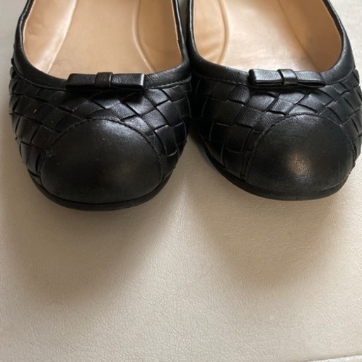 ボッテガヴェネタ BOTTEGA VENETA 黒 イントレチャート23.5cm 37 