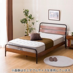 ニトリ　ヴィンテージ風すのこセミダブルベッド　※取りに来ていただける方