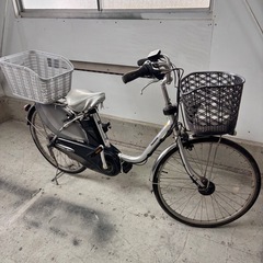 中古 電動アシスト自転車 パナソニック 24インチ ブラック&シルバーの画像