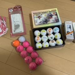 未使用 ゴルフボール & ゴルフグローブ & ボールケース //...