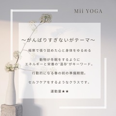大寒のヨガクラスの画像
