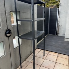 スチールラック　二台　サビなし　棚板多数の画像
