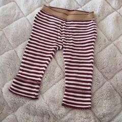 babyGap ボルドーと白のストライプ フレアパンツ 80