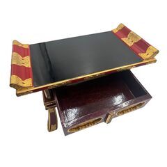 【送料無料】【希少】木製高級寺院仏具　経机 　骨董品の画像