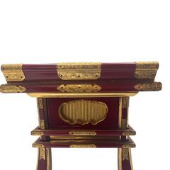【送料無料】【希少】木製高級寺院仏具　経机 　骨董品の画像