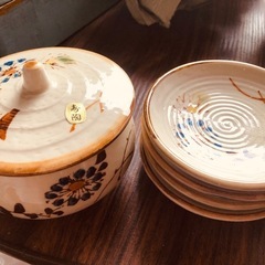 美品新品未使用和食器セットお得500円の画像
