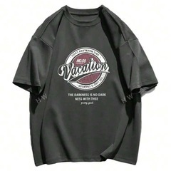 ヴィンテージ パターン ドロップ  ショルダーTシャツの画像