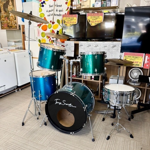 【美品‼️】トニースミス ドラムシステム ドラムセット メタリック 打楽器