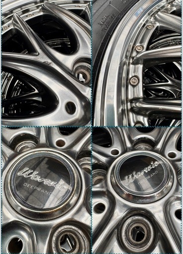 「商談中」⑧165/55R15新品タイヤ4本と中古美品ホイールとナット付き