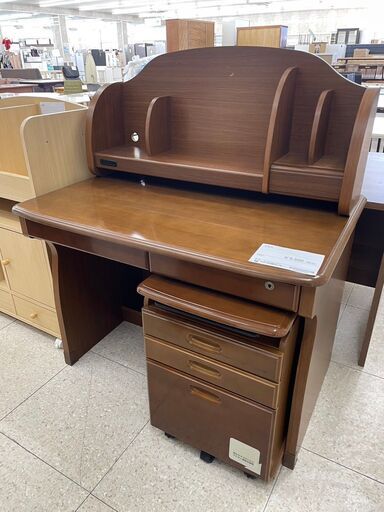 ★ジモティ割あり★  学習机 ナチュラル H118×D62×W100 クリーニング済み TJ10555