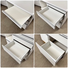 【美品‼️】定価21万♪ 高級 松田家具 100cm幅キッチンボード 食器棚 収納家具 鏡面仕上げホワイト♪