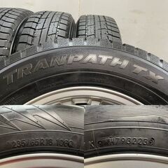 タイヤ走行短め【TOYO winter TRANPATH TX 235/65R18】23年製 スタッドレス Weds KEELER 18インチ 8J6HPCD139.7+25 サファリ等(MTG812MS)クレジットカード QRコード決済可能の画像