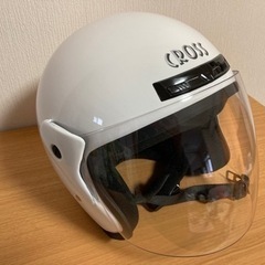 バイクヘルメット　ジェット　白　CR-720