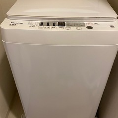 ハイセンス5.5kg洗濯機　使用から1年未満の美品　保証付