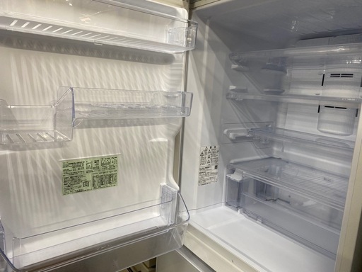 7586 SHARP シャープ 3ドア冷凍冷蔵庫 350L 冷蔵251L 冷凍99L 2019年製 SJ-GW35F-W