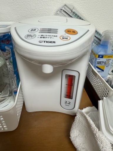 TIGER 電気ポット 2.2L ホワイト