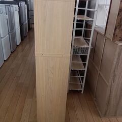 ★ジモティ割あり★  ウッドシェルフ ナチュラル H125×D28×W125 クリーニング済み TK4005の画像