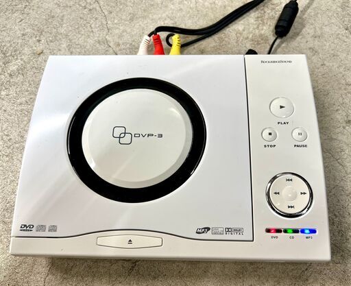 ROCKRIDGESOUND  コンパクトDVDプレイヤー ホワイト  DVP-3    ロックリッジサウンド