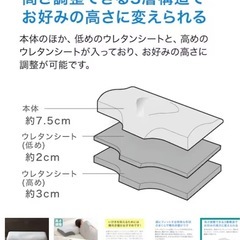 ニトリ　横向き寝がラクなまくら(ナチュラルフィット)の画像