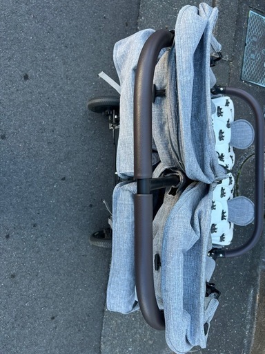 Air buggy ココダブル　二人乗りベビーカー　レインカバー付き