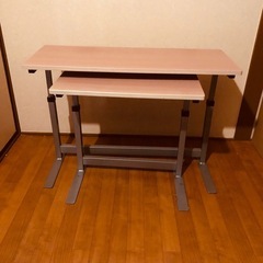 【お急ぎ】収縮可能 デスク 机 大中2台セット