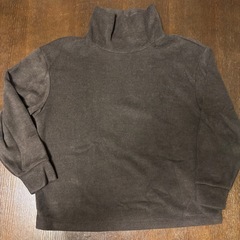 お渡し決定！ユニクロ　フリースリブハイネック ブラウン M