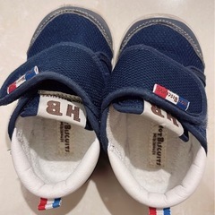 ミキハウス ホットビスケッツ 13cm ネイビー　&12cm 靴　2点セットの画像