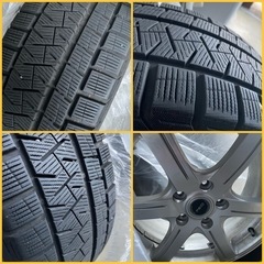 １７インチ215/55 　スタッドレスタイヤとホイール4本の画像