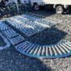 【5本セット】 太陽工業 アルミ ローラーコンベヤ (約)長さ3m×幅43cm×4本/カーブ用 (約)130×130cm TAIYO KOGYOの画像