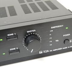 ② ジャンク扱い TOA PAアンプ A-1803 ブラック 通電のみ確認 パワーアンプ オーディオ スタジオ 札幌市 清田区 平岡の画像