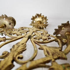 イタリア ヴィンテージ キャンドルスタンド 真鍮製の画像