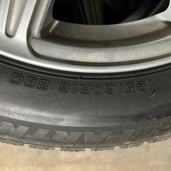 195/60/r16  5穴スタッドレスタイヤホイール付きの画像