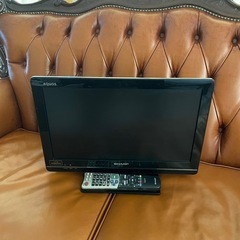 シャープAQUOS１９型液晶テレビ純正リモコン付　外付ハードディ...