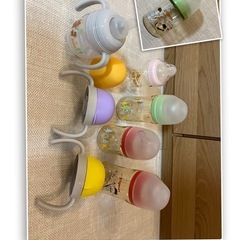 ベビー用品　マグ、哺乳瓶のセット